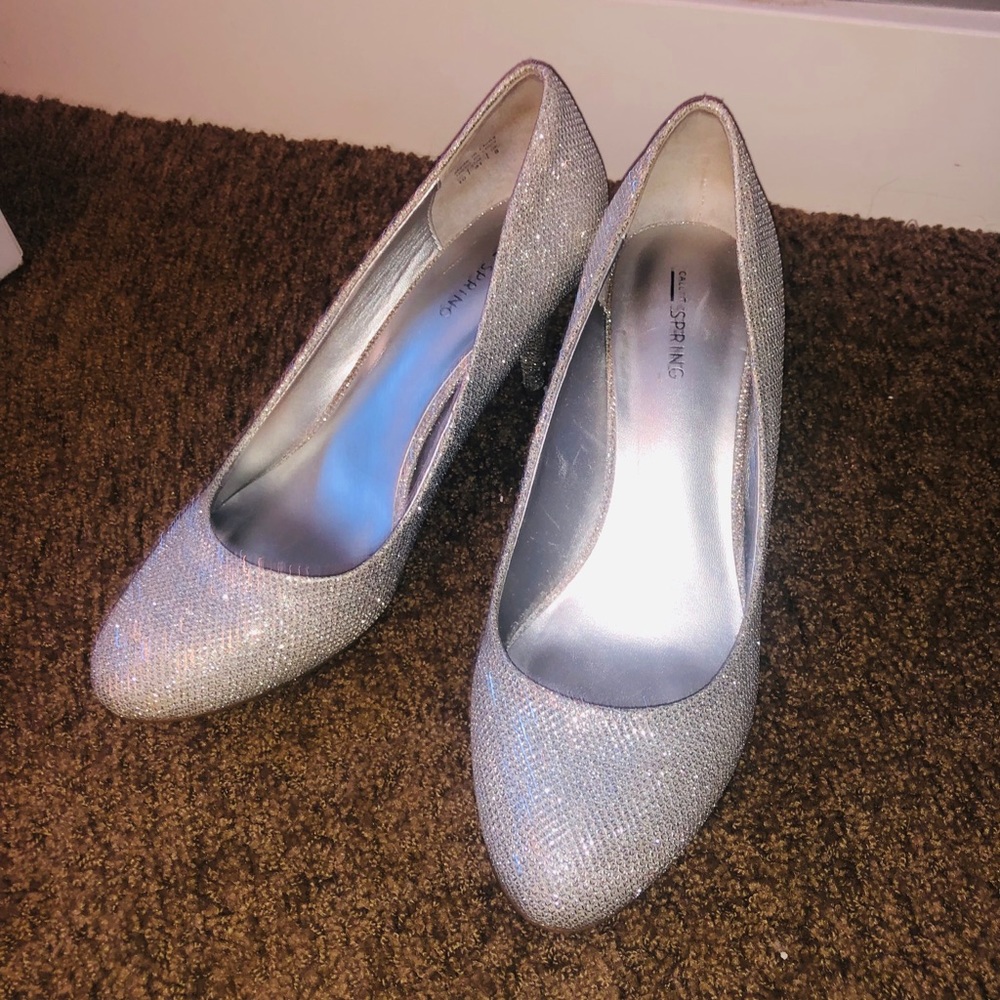 Sparkling Silver Heels